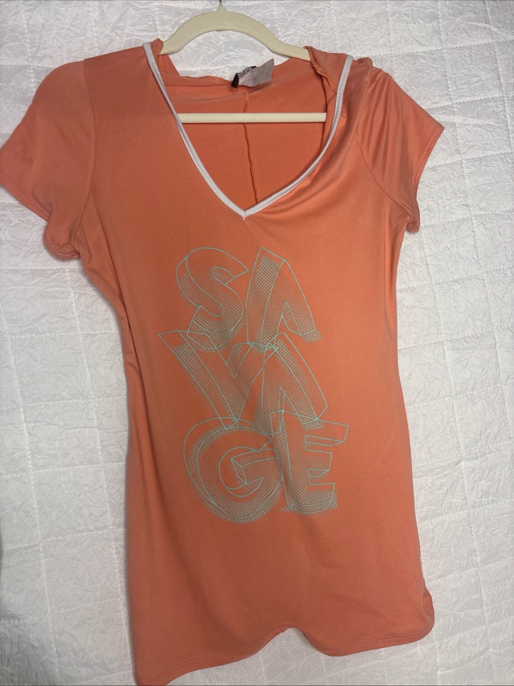 Coral Short Sleeve Active Romper with Hood TYK look size s